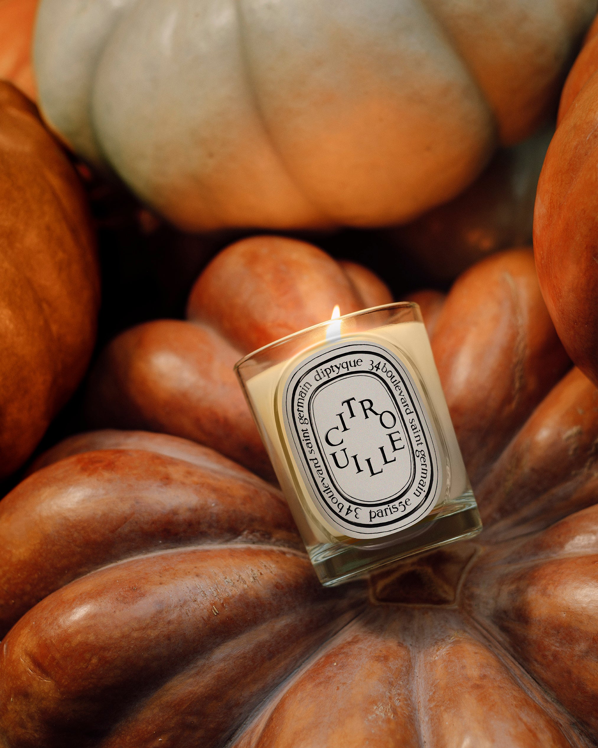 The new Citrouille (Pumpkin) candle, limited edition. – Diptyque