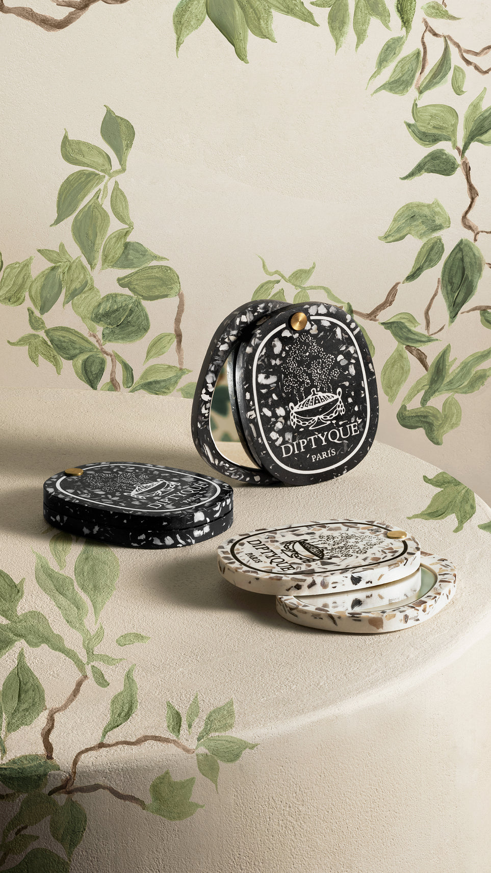 Shell Pocket Mirror - White