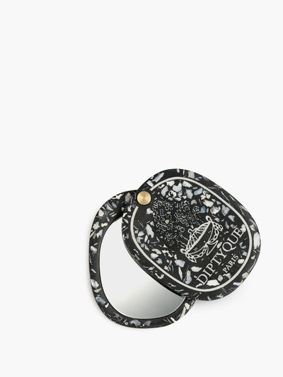 Miroir de poche coquillage - Noir
