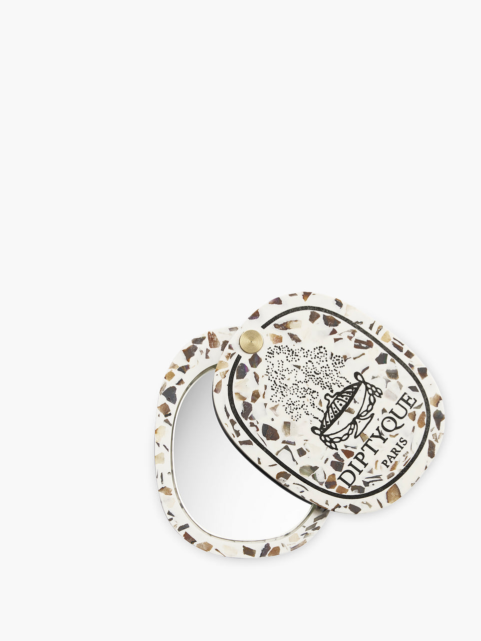 Shell Pocket Mirror - White
