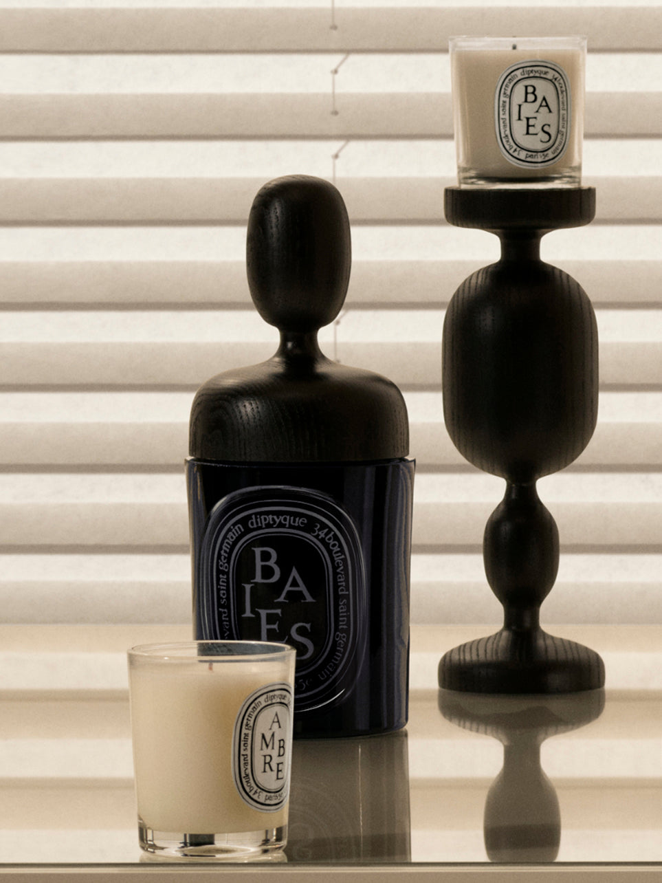 Black Volute lid - For medium candle