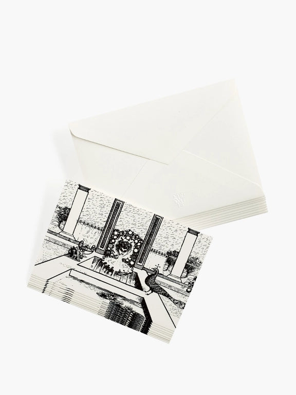 Coffret de correspondance - Paon à la plume