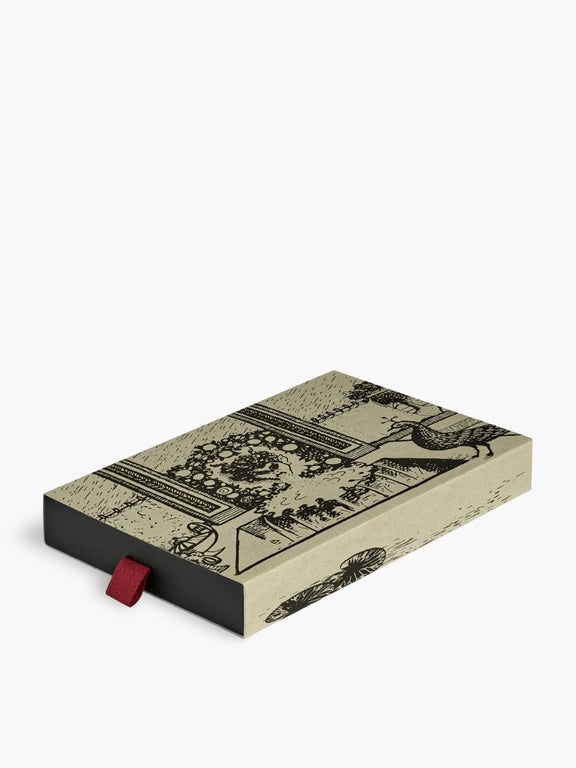 Coffret de correspondance - Paon à la plume