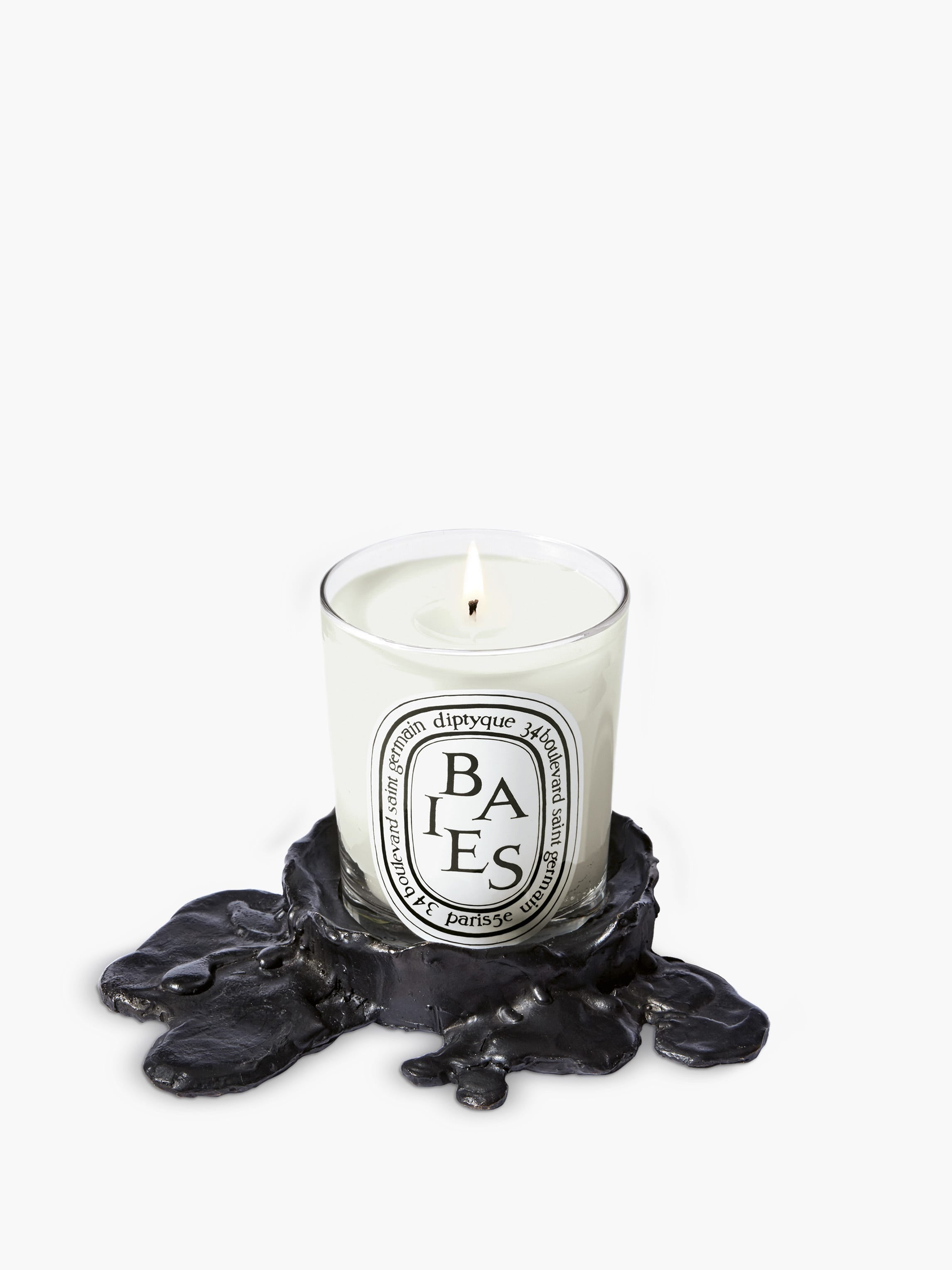 Small black bronze candle holder - For classic candles – Diptyque
