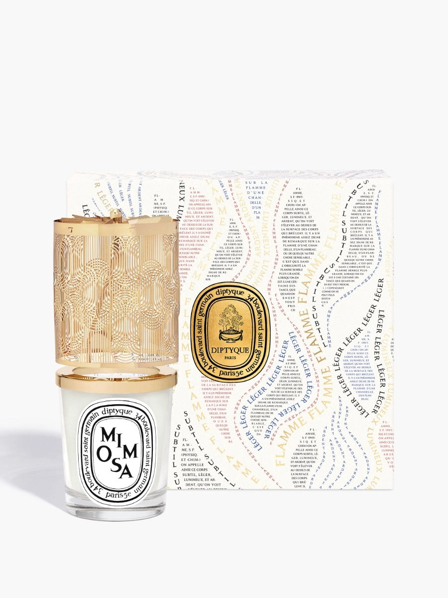 Lanterne de fêtes - Coffret bougie Mimosa
