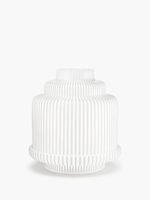 Photophore Pyramide blanc - Pour bougie modèle classique