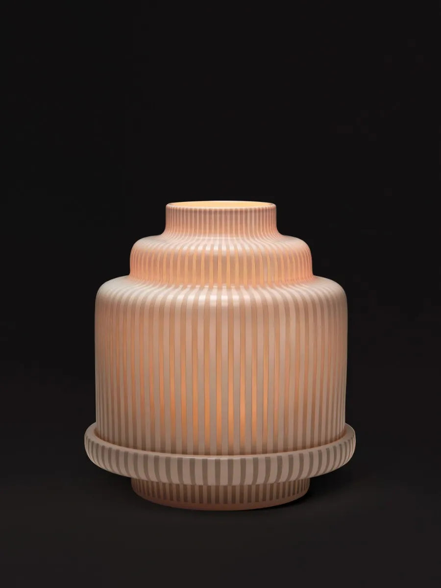White Pyramid candle holder - For classic candles