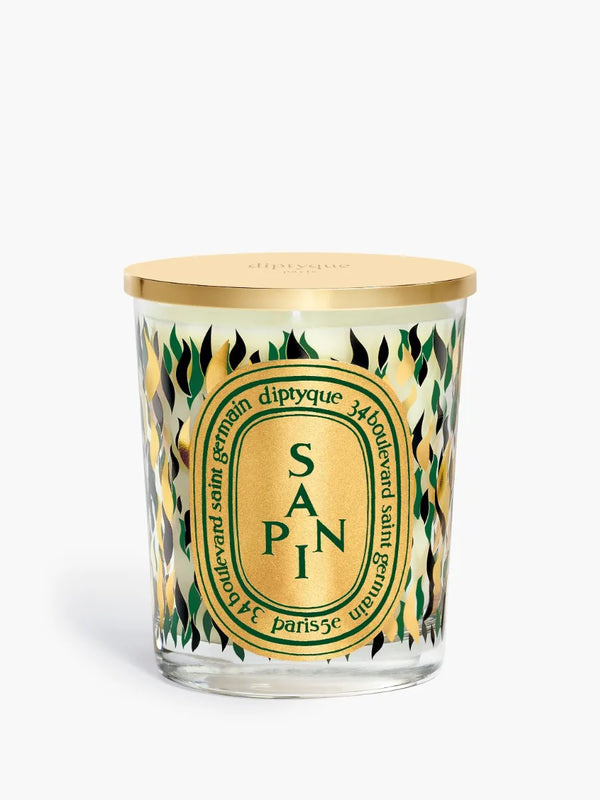 Sapin (Pine Tree) - Classic candle with golden lid