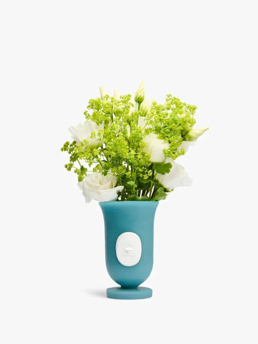 Vase Médicis bleu Jardin des Eaux​ - Petit modèle​